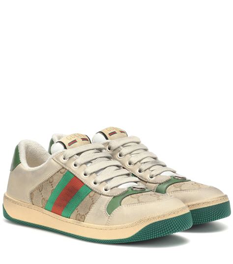 gucci sneakers leather|gucci screener sneakers women's.